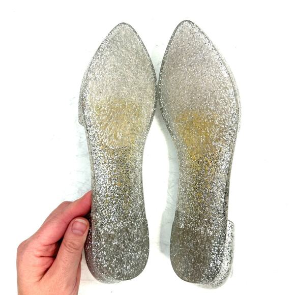 Jeffrey Campbell Havana Last Glitter Jelly D’Orsay Pointed Toe Flats Size 7 - Picture 5 of 6
